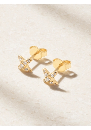 David Yurman - Crossover 18-karat Gold And Diamond Earrings - One size