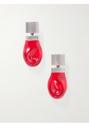 KHAITE - Keefe Silver-toned Resin Earrings - Red - One size