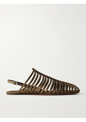 Dries Van Noten - Braided Satin Ballet Flats - Green - IT35,IT36,IT37,IT38,IT39,IT40,IT41
