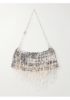RABANNE - Sac A Main Beaded Chainmail Shoulder Bag - Silver - One size