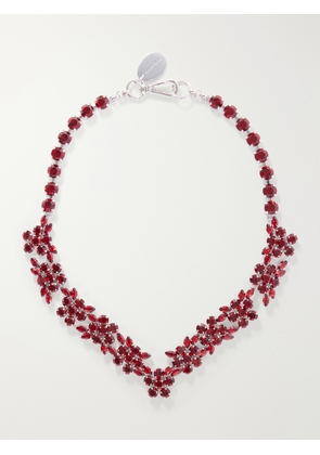 Simone Rocha - Silver-tone Crystal Necklace - Red - One size