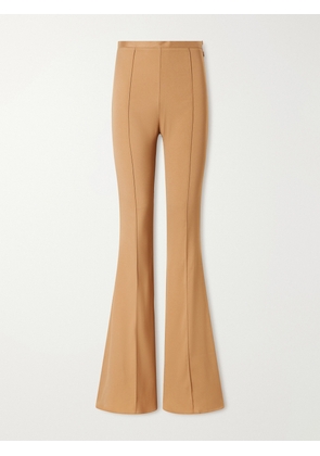Taller Marmo - Mae Crepe-cady High-waisted Flared Pants - Brown - IT36,IT38,IT40,IT42,IT44,IT46
