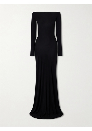 Alex Perry - Open-back Jersey Gown - Black - UK 4,UK 6,UK 8,UK 10