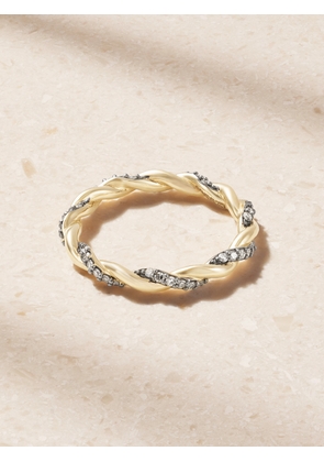 Lucy Delius - Antique Finish 14-karat Gold Diamond Ring - 6,7