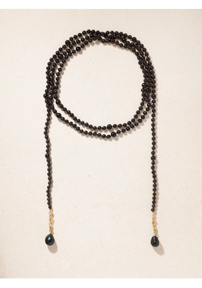 Lucy Delius - 14-karat Gold, Pearl And Diamond Beaded Necklace - Black - One size