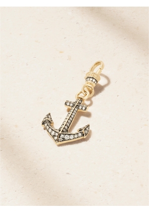 Lucy Delius - Anchor 14-karat Gold Rhodium-plated Diamond Pendant - One size
