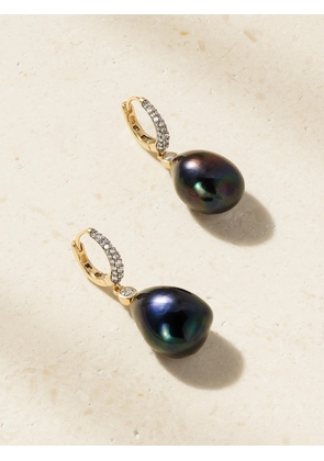 Lucy Delius - Nyx 14-karat Gold, Diamond And Pearl Earrings - Black - One size