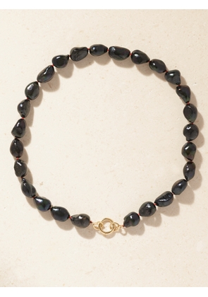 Lucy Delius - 14-karat Gold Pearl Beaded Necklace - Black - One size