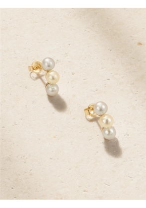 Mizuki - 14-karat Gold Pearl Earrings - One size