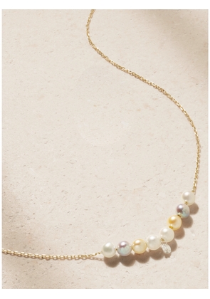 Mizuki - 14-karat Gold, Pearl And Diamond Necklace - One size