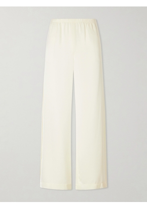 Theory - Satin Wide-leg Pants - Yellow - x small,small,medium,large,x large