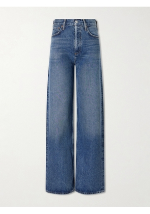 AGOLDE - Ren Long High-rise Wide-leg Jeans - Blue - 23,24,25,26,27,28,29,30,31,32