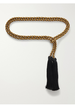 Le Sundial - Palais Tasseled Braided Cord Belt - Black - One size