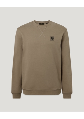 Belstaff Men's Sweatshirt Cotton Fleece Dusty Taupe Size S