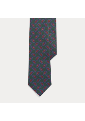 Pine-Print Silk Twill Tie