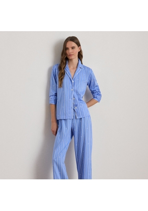 Logo Striped Sateen Sleep Set