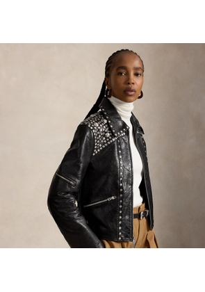Studded Leather Moto Jacket