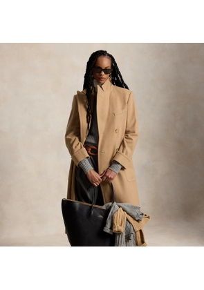 Camel-Hair Long Polo Coat
