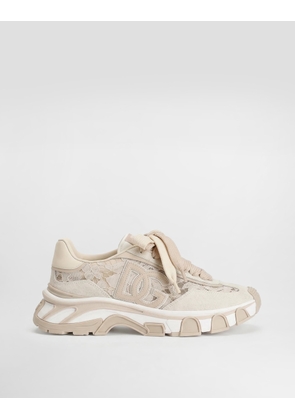 Dolce & Gabbana Dg Country Road Sneakers In Lace - Woman Sneakers Cream 41