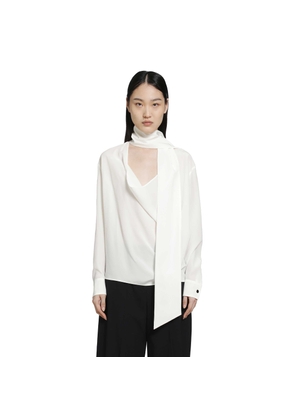 Crepe De Chine Scarf Detail Blouse