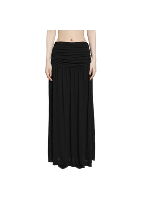 Draped Viscose Jersey Long Skirt