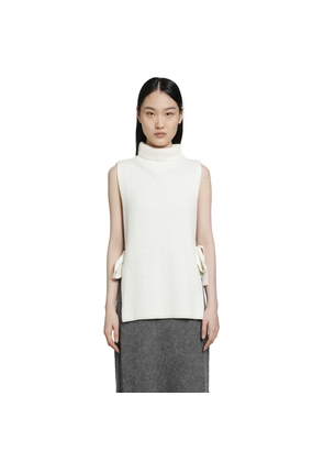 Ribbed Knit Wool Vest