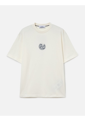 Organic Cotton Jersey T-Shirt With 'Vertical Placement' Print
