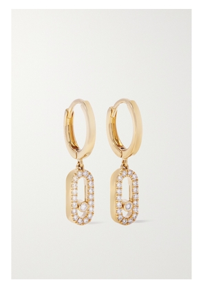Messika - Move Uno 18-karat Gold Diamond Hoop Earrings - One size
