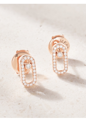 Messika - Move Uno 18-karat Rose Gold Diamond Earrings - One size