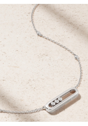 Messika - Baby Move 18-karat White Gold Diamond Necklace - Silver - One size