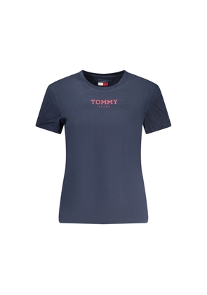 Tommy Hilfiger Blue Cotton Women T-Shirt - L