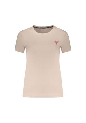 Guess Jeans Pink Cotton Womens T-Shirt - XS