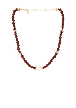 BaubleBar Farah Beaded Necklace in Red.