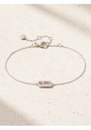 Messika - Move Uno 18-karat White Gold Diamond Bracelet - Silver - One size