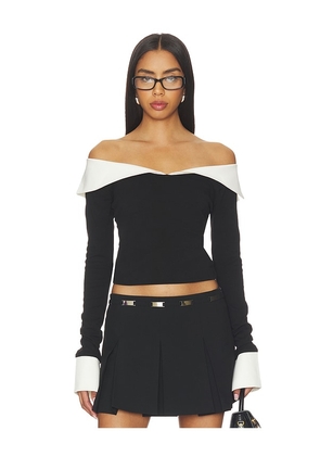Anonie Jade Top in Black,White. Size S. Also in XS, M, L, XL.