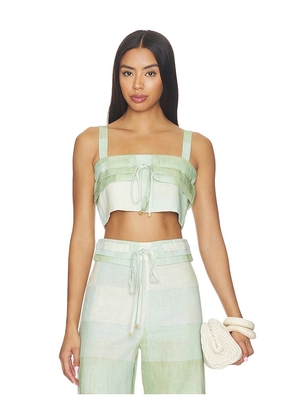 Alexis Oxford Top in Green. Size XS. Also in M.
