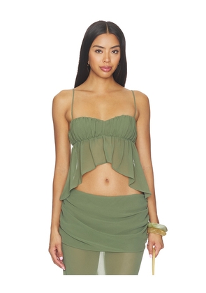 Bananhot Adelina Top in Olive. Size XS. Also in S, M, L, XL.