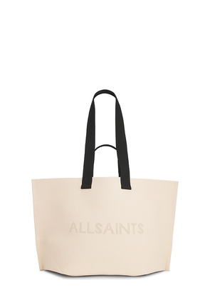 ALLSAINTS Lutece Knit Tote in Beige.
