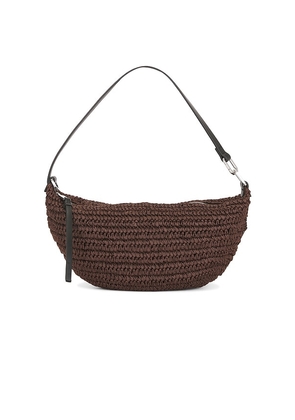 ALLSAINTS Luna Micro Paper Bag in Brown.