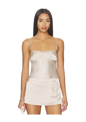 Amanda Uprichard Jamie Top in Cream. Size XS. Also in S, M, L, XL.