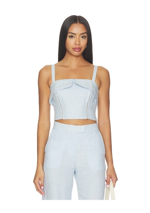 HEVRON Alba Top in Baby Blue. Size 0. Also in 2, 4, 6, 8, 10.