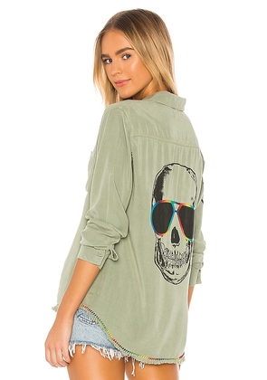 Lauren Moshi Sloan Button Up in Green. Size XS. Also in S, M, L.