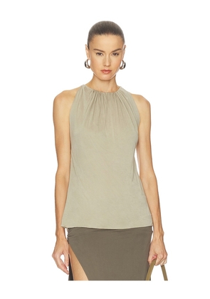 Geel Perla Top in Olive. Size S. Also in XS, M, L.