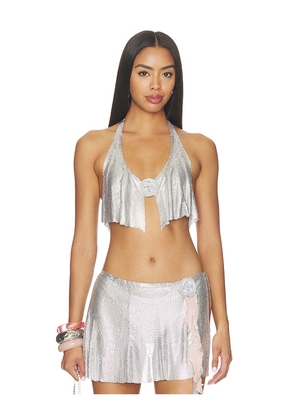 I.AM.GIA Milana Top in Metallic Silver. Size XXS/XS. Also in S/M, L/XL.