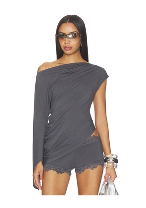 I.AM.GIA Violette Asymmetrical Top in Grey. Size XS. Also in S, M, L.