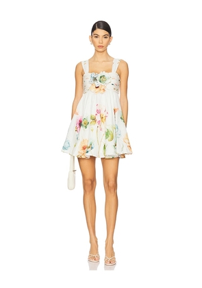 LA FUORI Blossom Belle Baby Doll Dress in White. Size S. Also in M, L, XL.