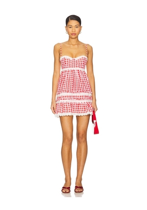 MAJORELLE Roxy Mini Dress in Red. Size XS. Also in XXS, S, M, L, XL.
