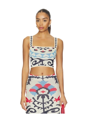 MISA Los Angeles Cora Top in Cream. Size XS. Also in S, M, L, XL.