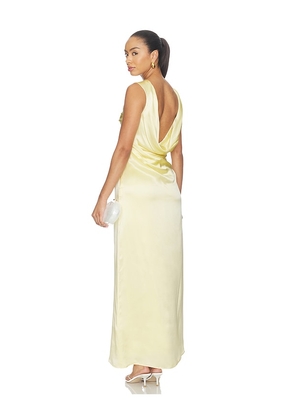 L'Academie Estelle Silk Dress in Yellow. Size XXS. Also in XS, S, M, L, XL.