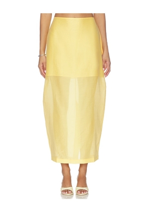 L'Academie Perla Skirt in Yellow. Size XXS. Also in XS, S, M, L, XL.